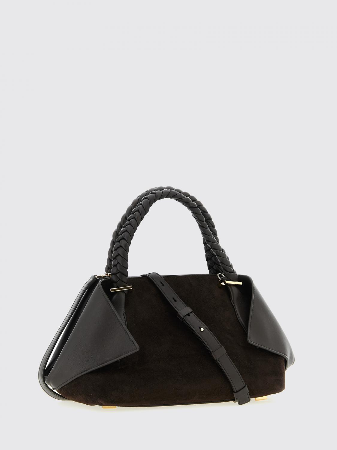 suede bag with flaps
