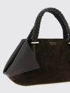 suede bag with flaps