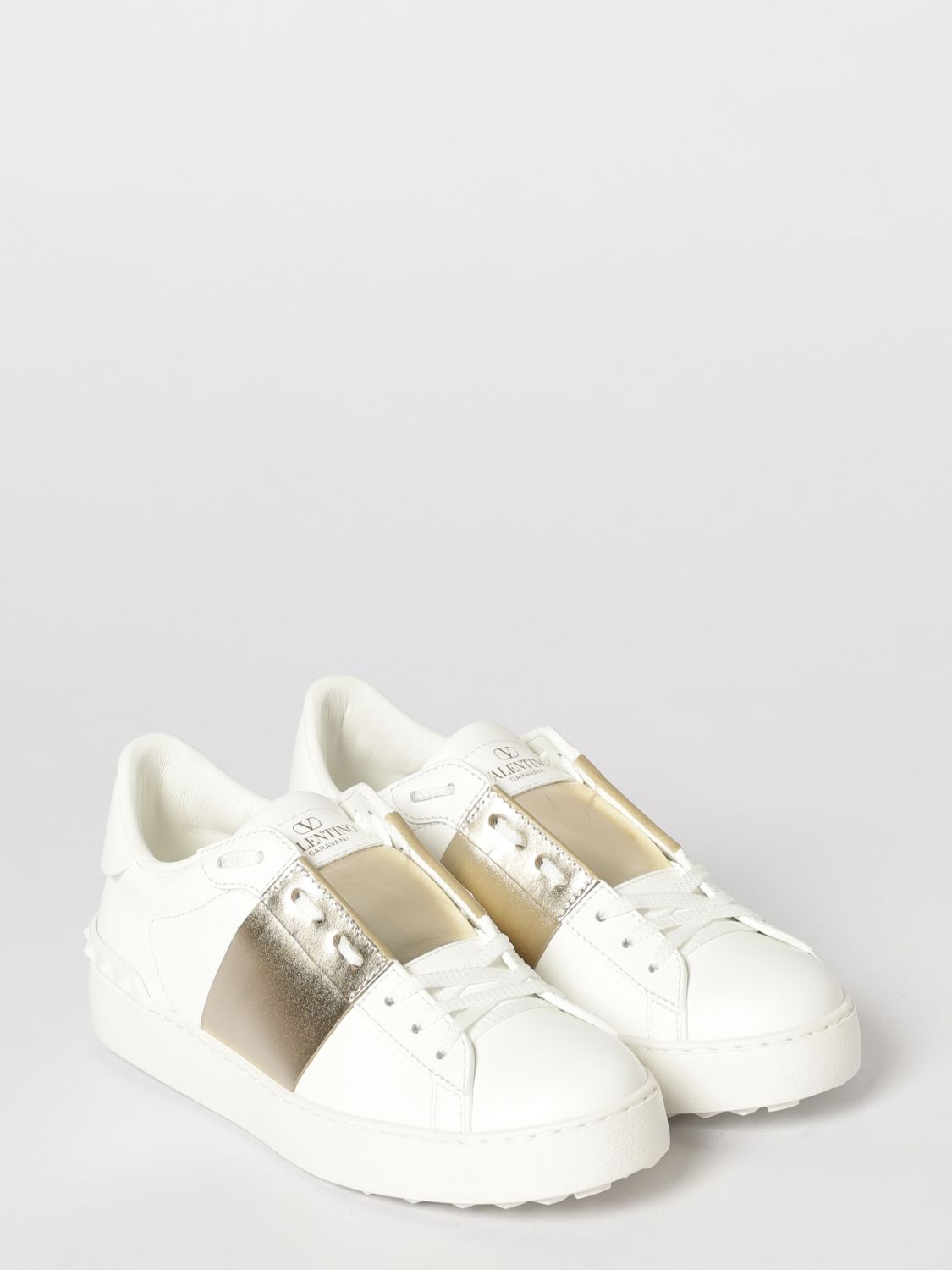 open leather sneakers