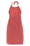 mini dress in stretch fabric vichy closure