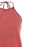 mini dress in stretch fabric vichy closure