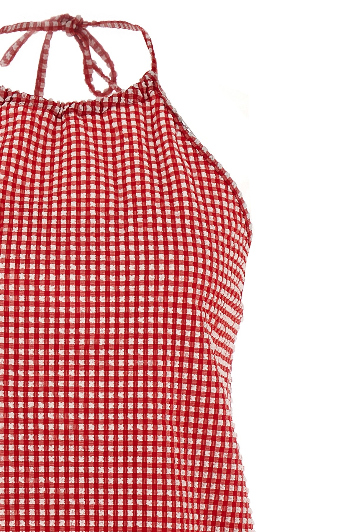 mini dress in stretch fabric vichy closure