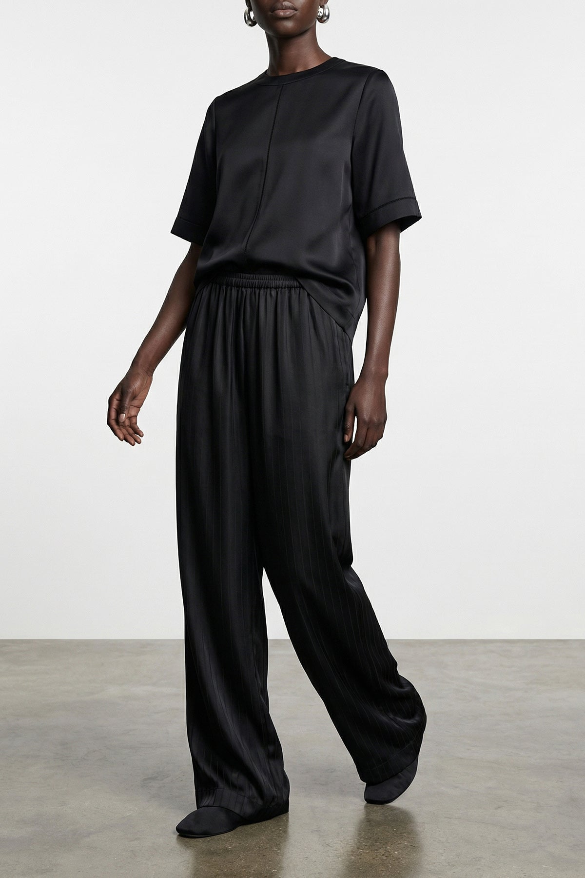 havana silk twill top