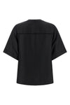 havana silk twill top