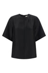 havana silk twill top