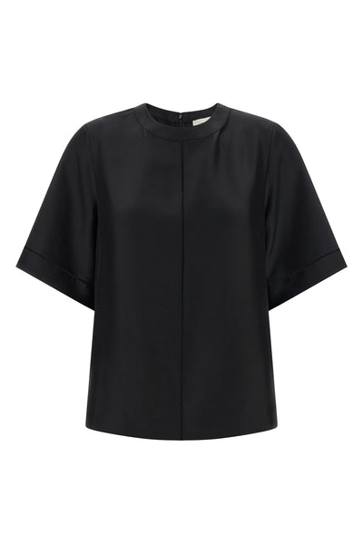 havana silk twill top