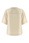 havana silk twill top