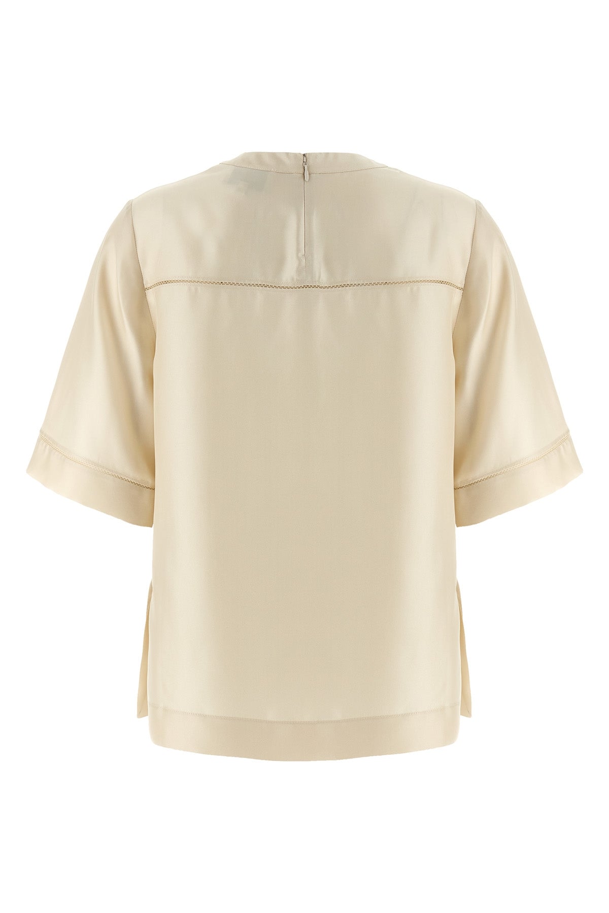 havana silk twill top