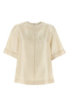 havana silk twill top