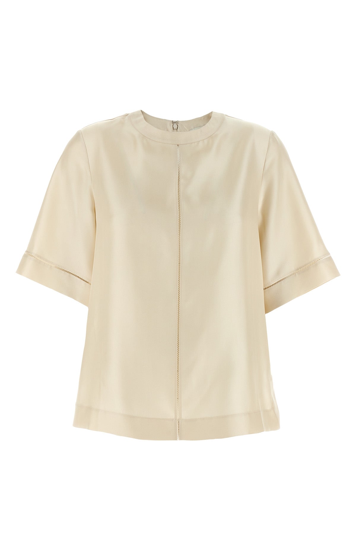 havana silk twill top