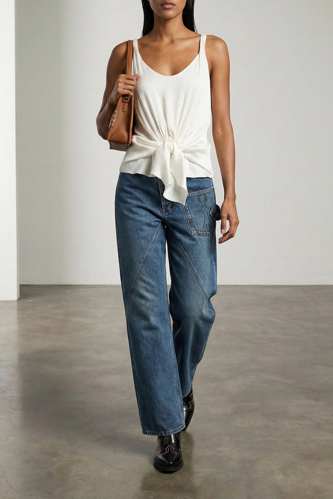 J.W.ANDERSON OS loafer leather bag