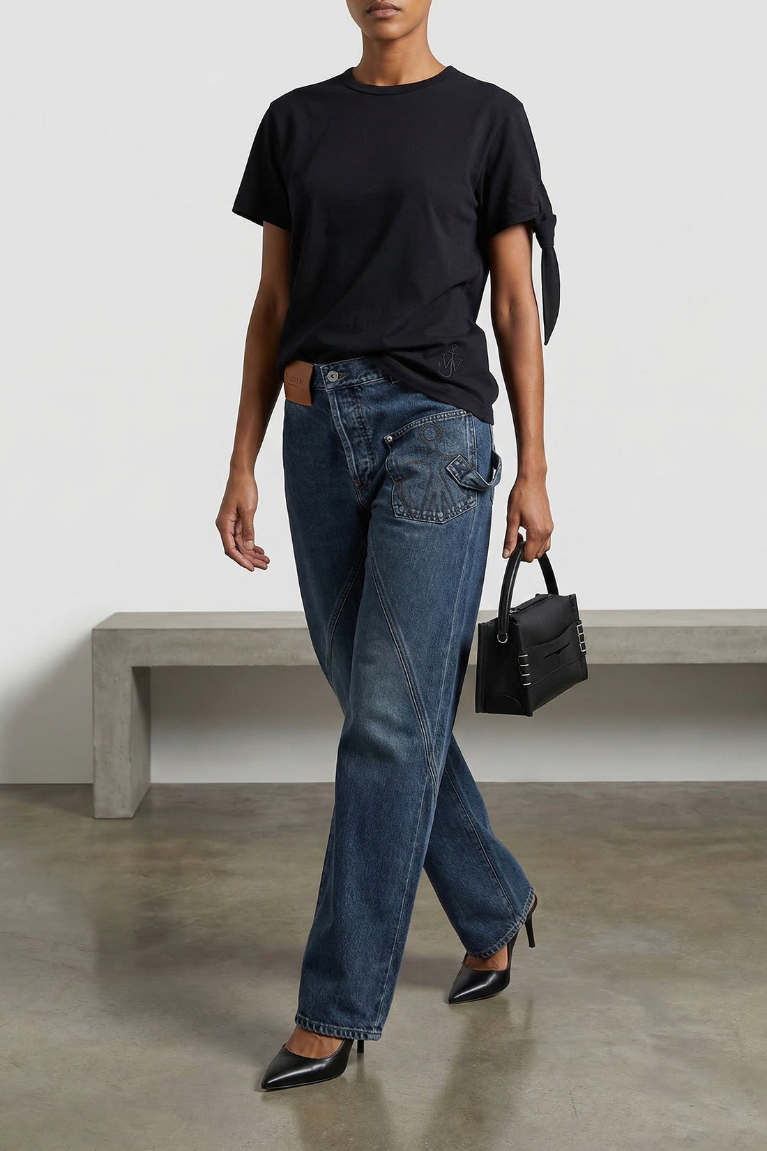 J.W.ANDERSON OS small loafer leather shoulder bag