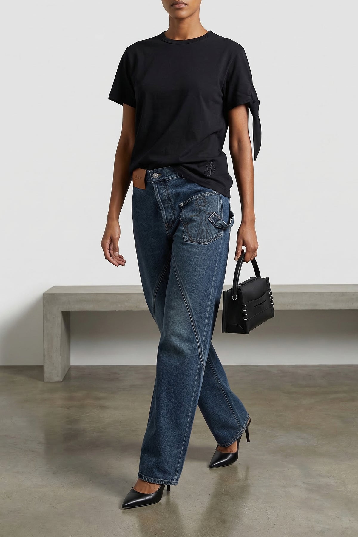 small loafer leather shoulder bag