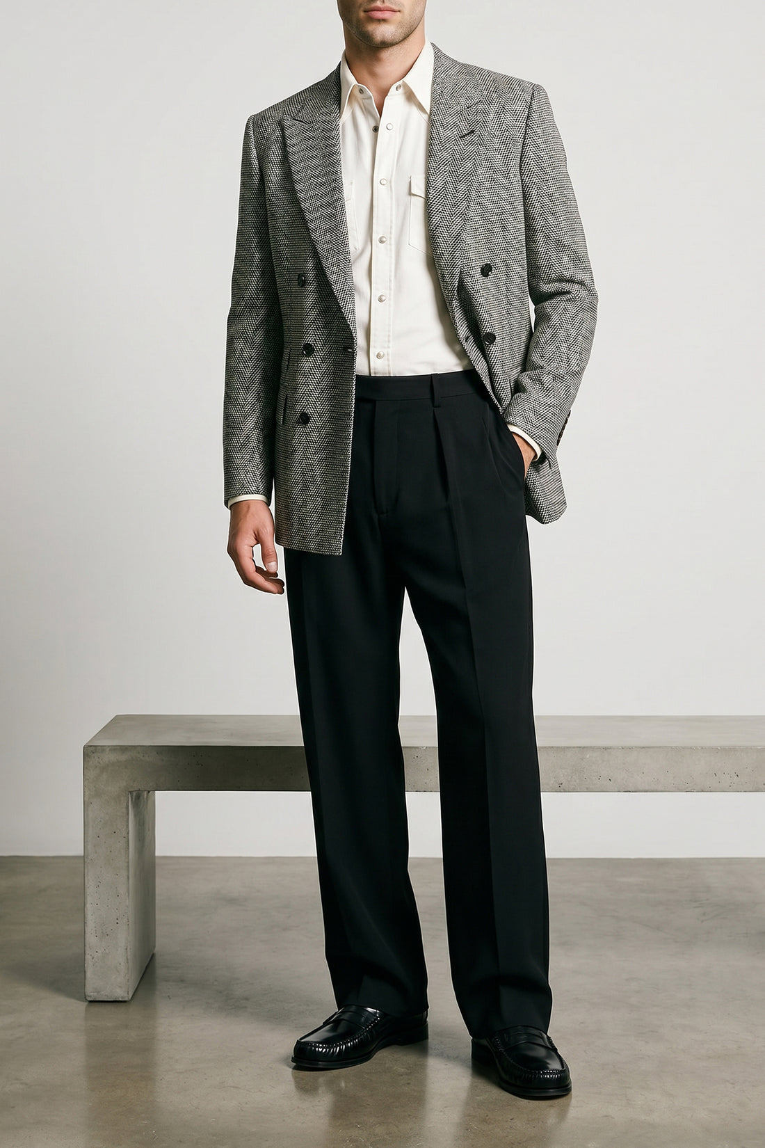 TOM FORD 41 cm western peach hand cotton shirt