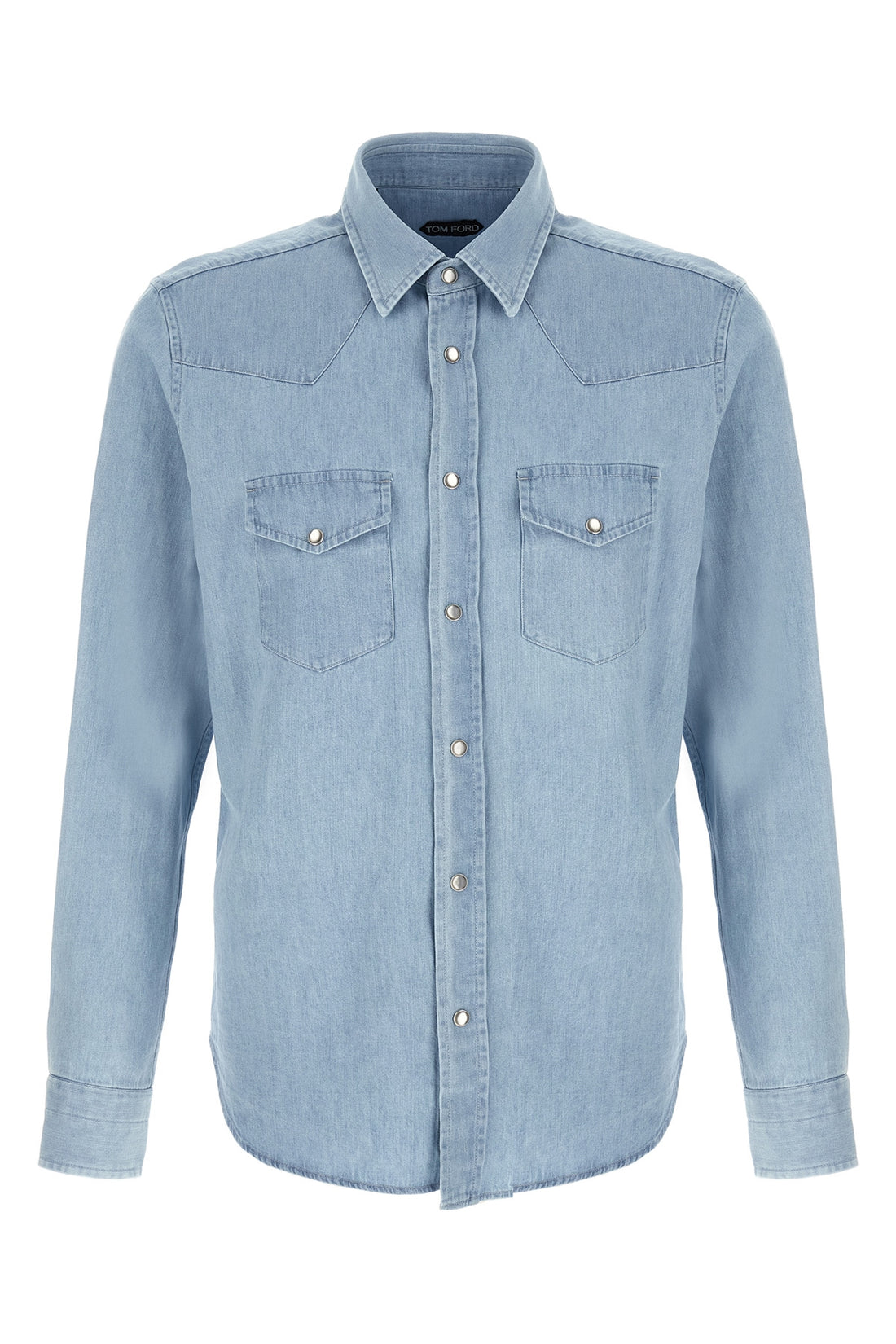 TOM FORD 40 cm western chambray denim shirt