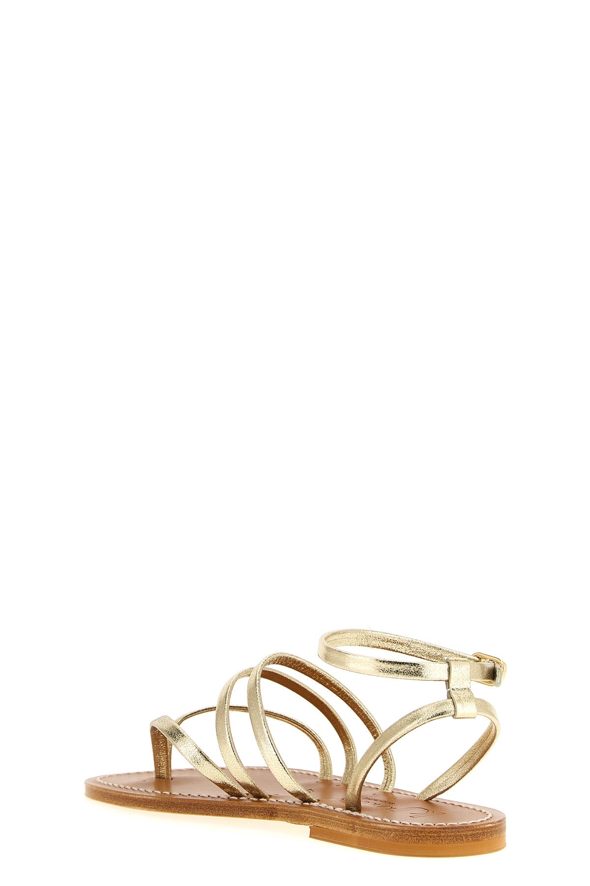 hemeree laminated leather thong sandals