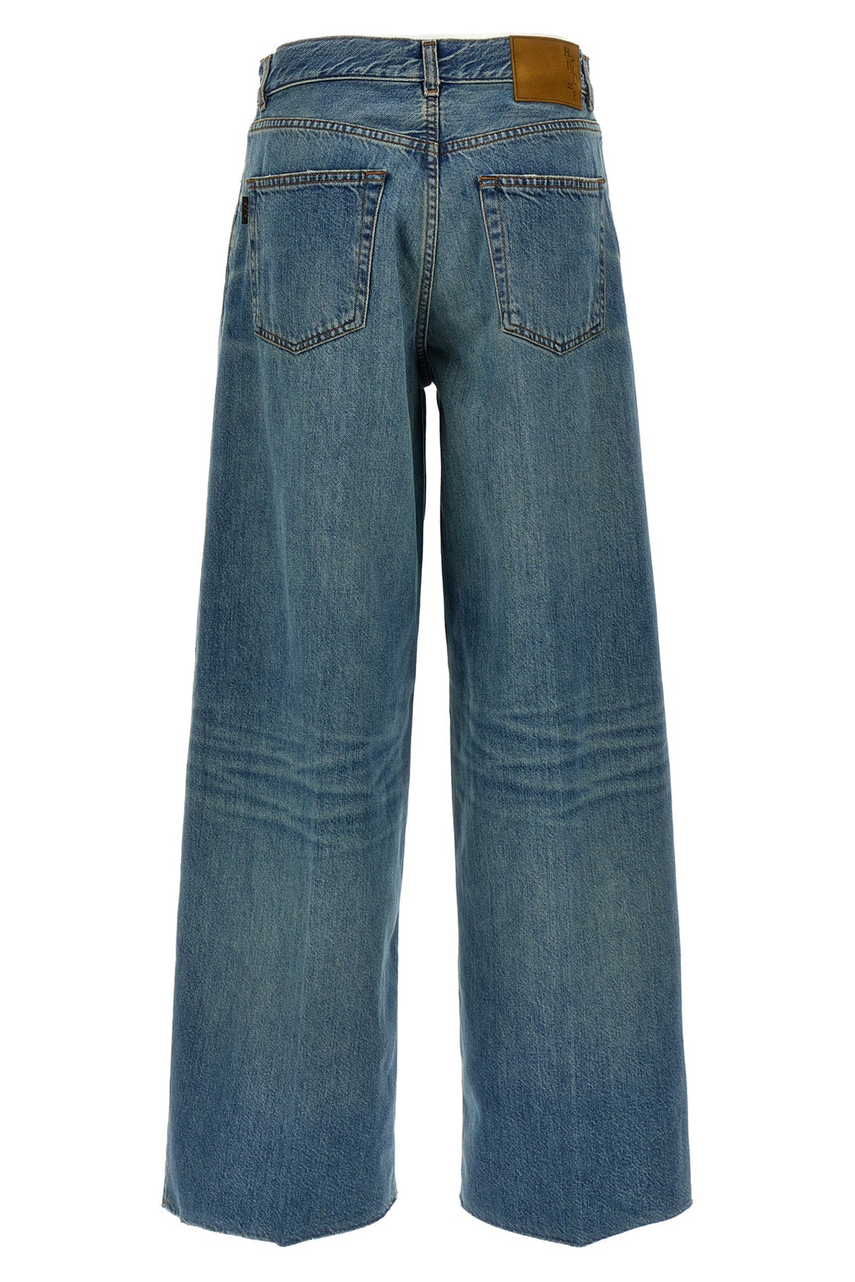 high-waisted bethany jeans in delavé cotton denim