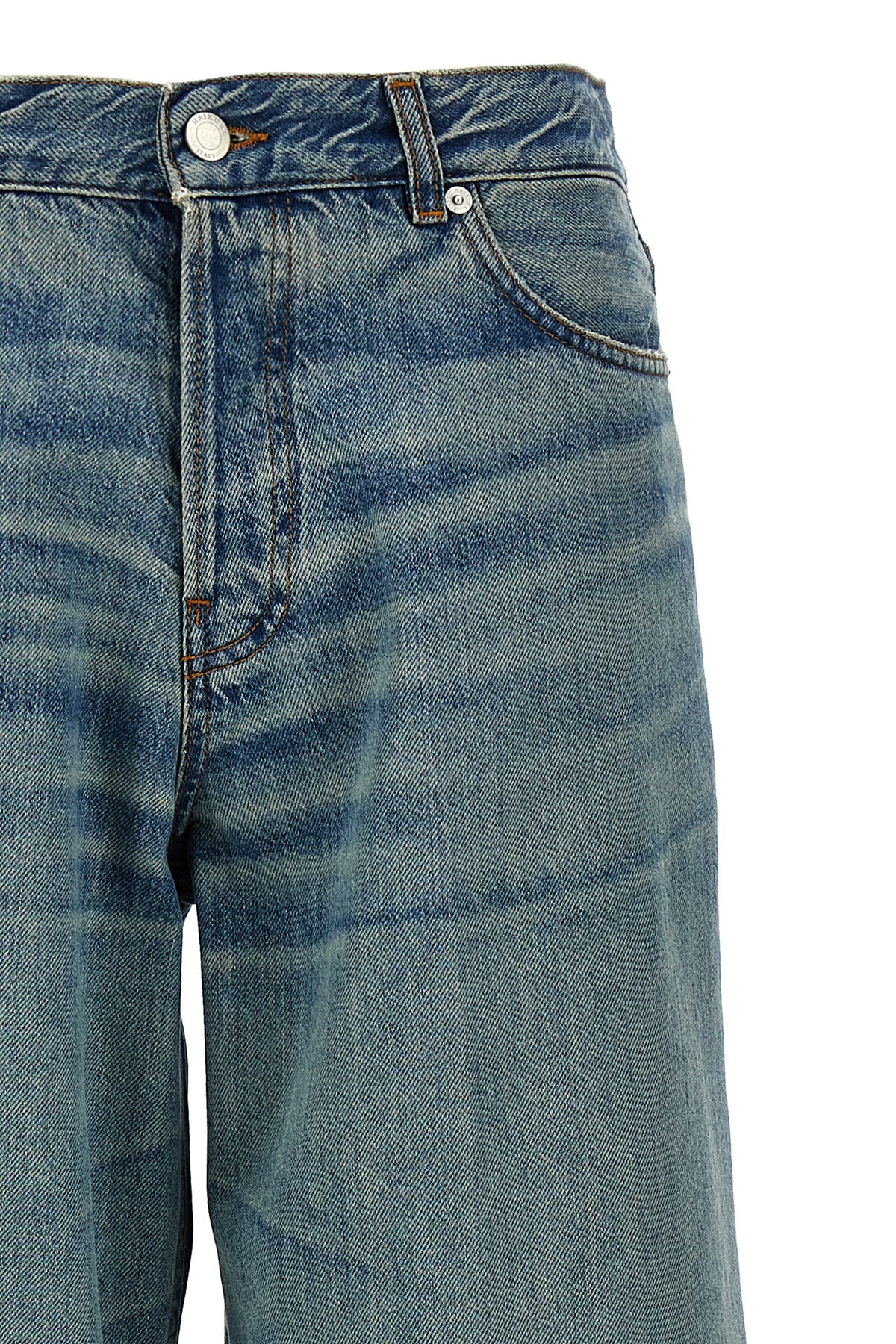 high-waisted bethany jeans in delavé cotton denim