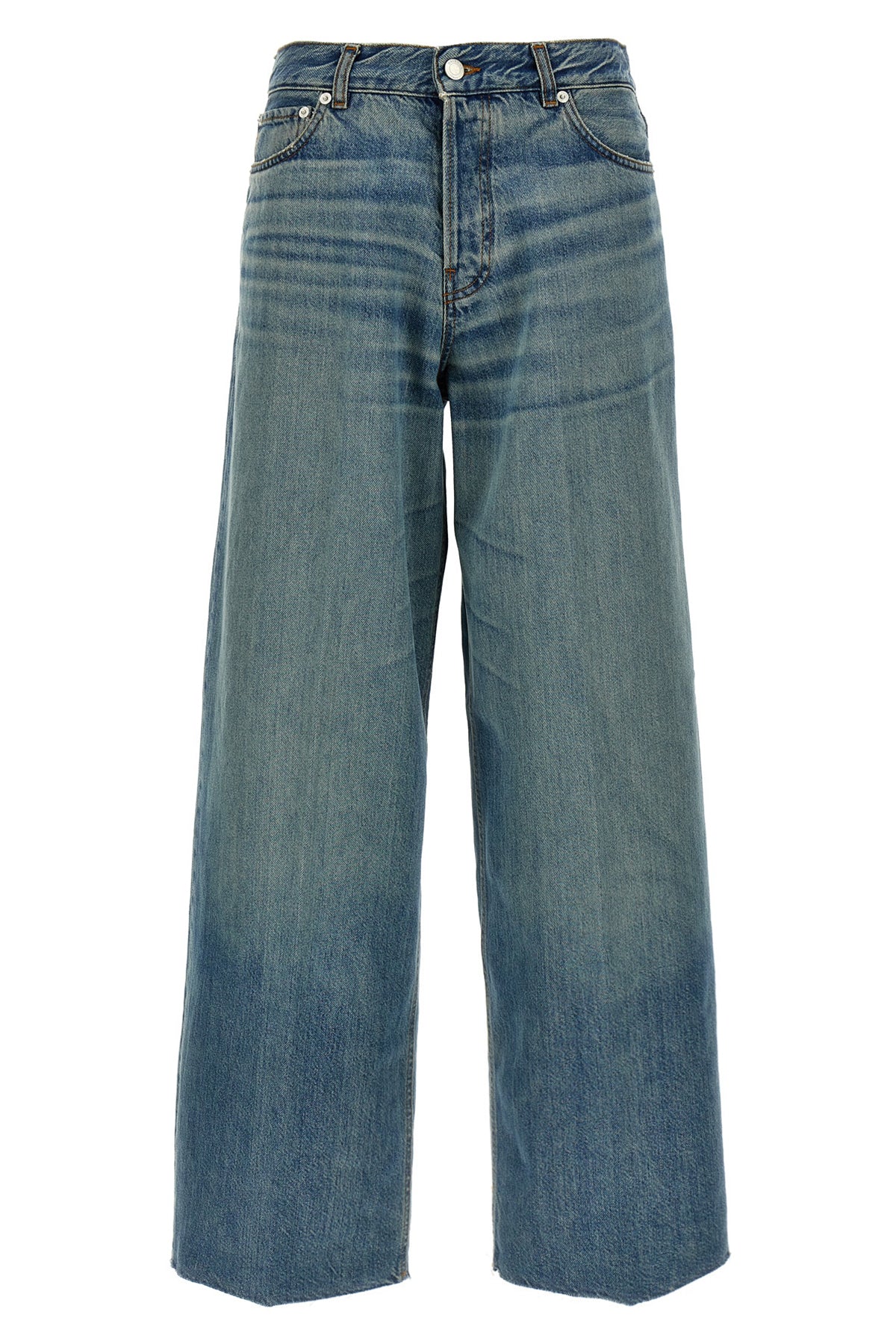high-waisted bethany jeans in delavé cotton denim