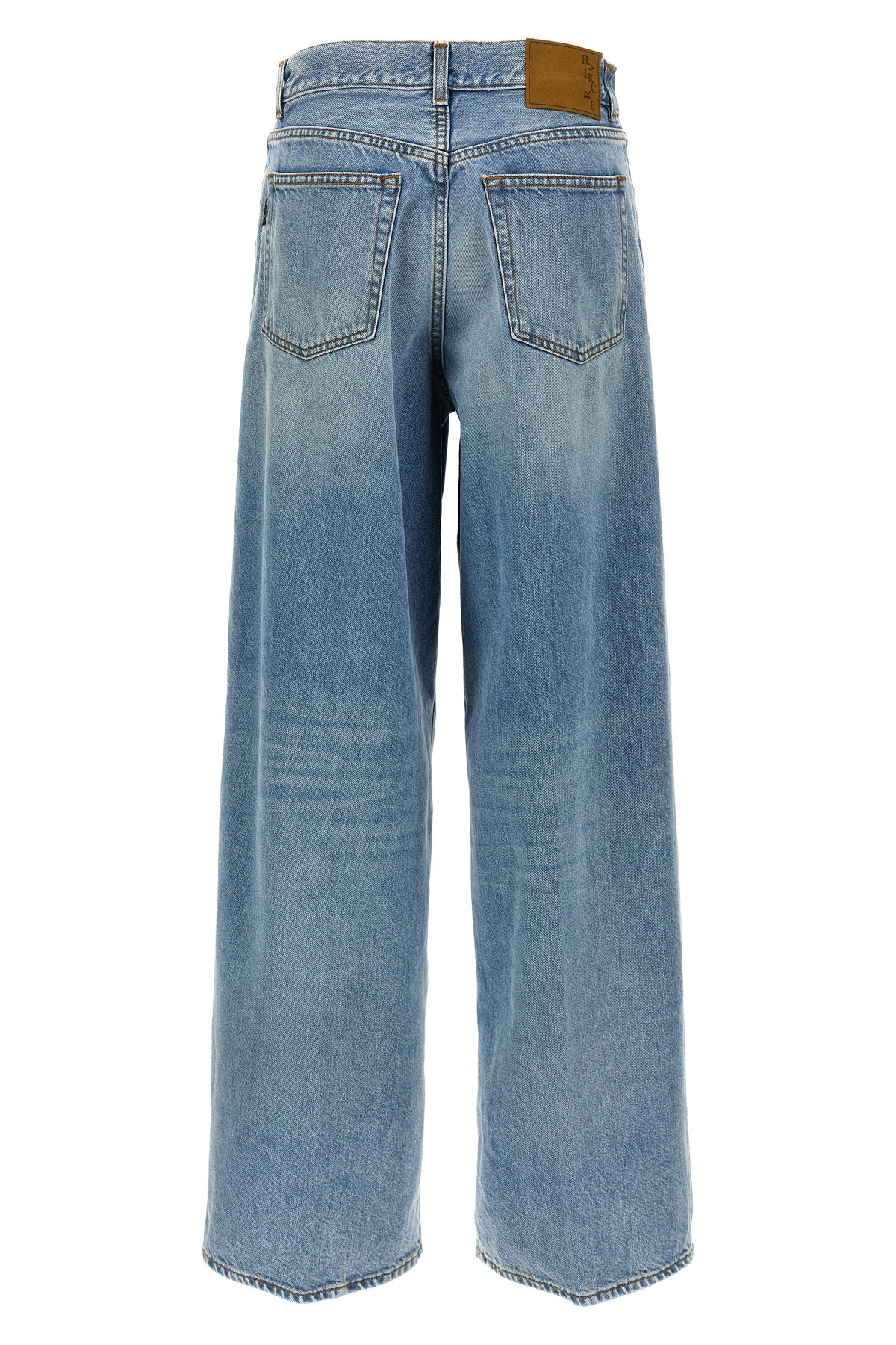 high-waisted bethany jeans in delavé cotton denim