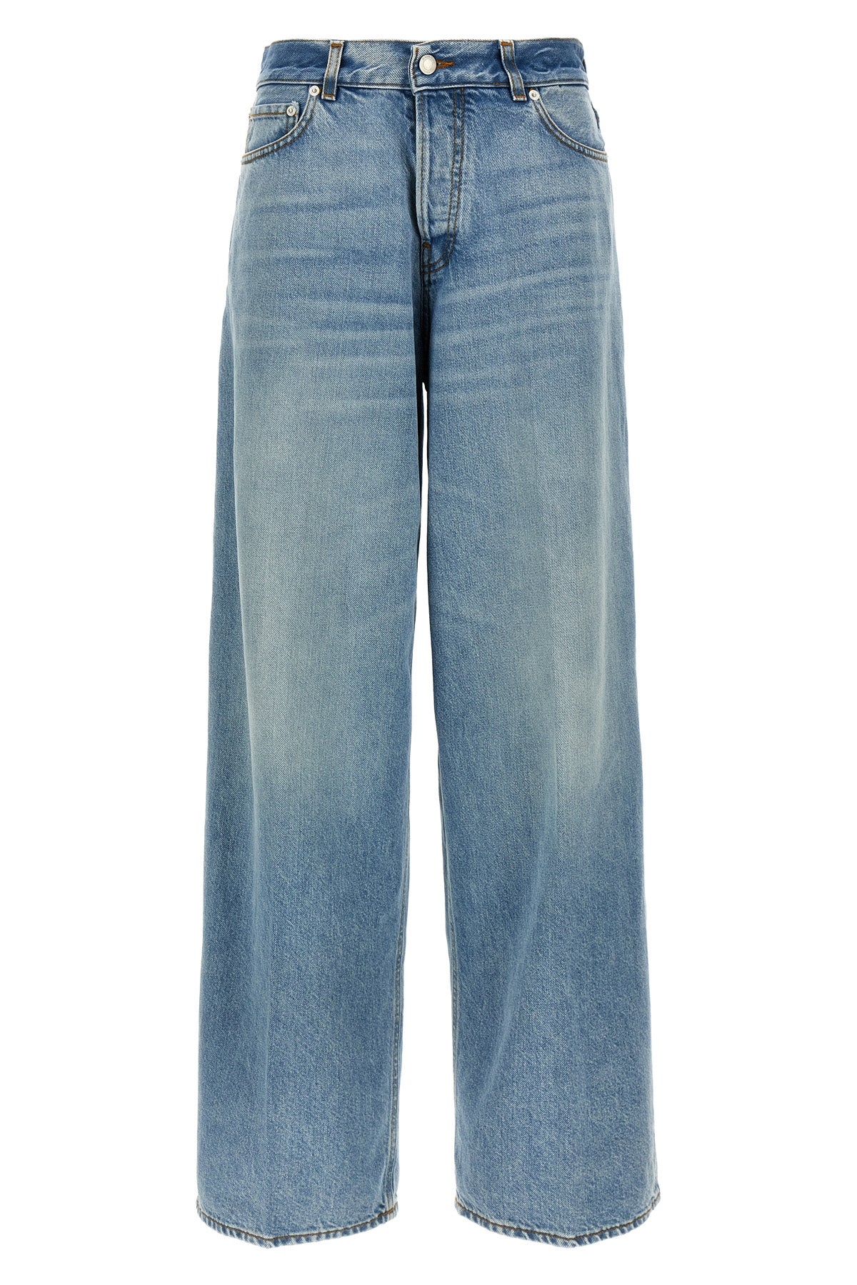 high-waisted bethany jeans in delavé cotton denim