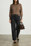 high-waisted cotton denim bethany authentic black jeans