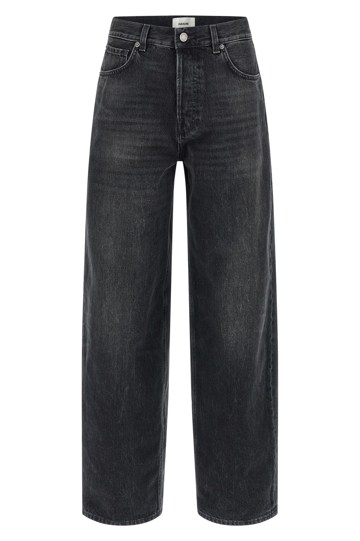 high-waisted cotton denim bethany authentic black jeans