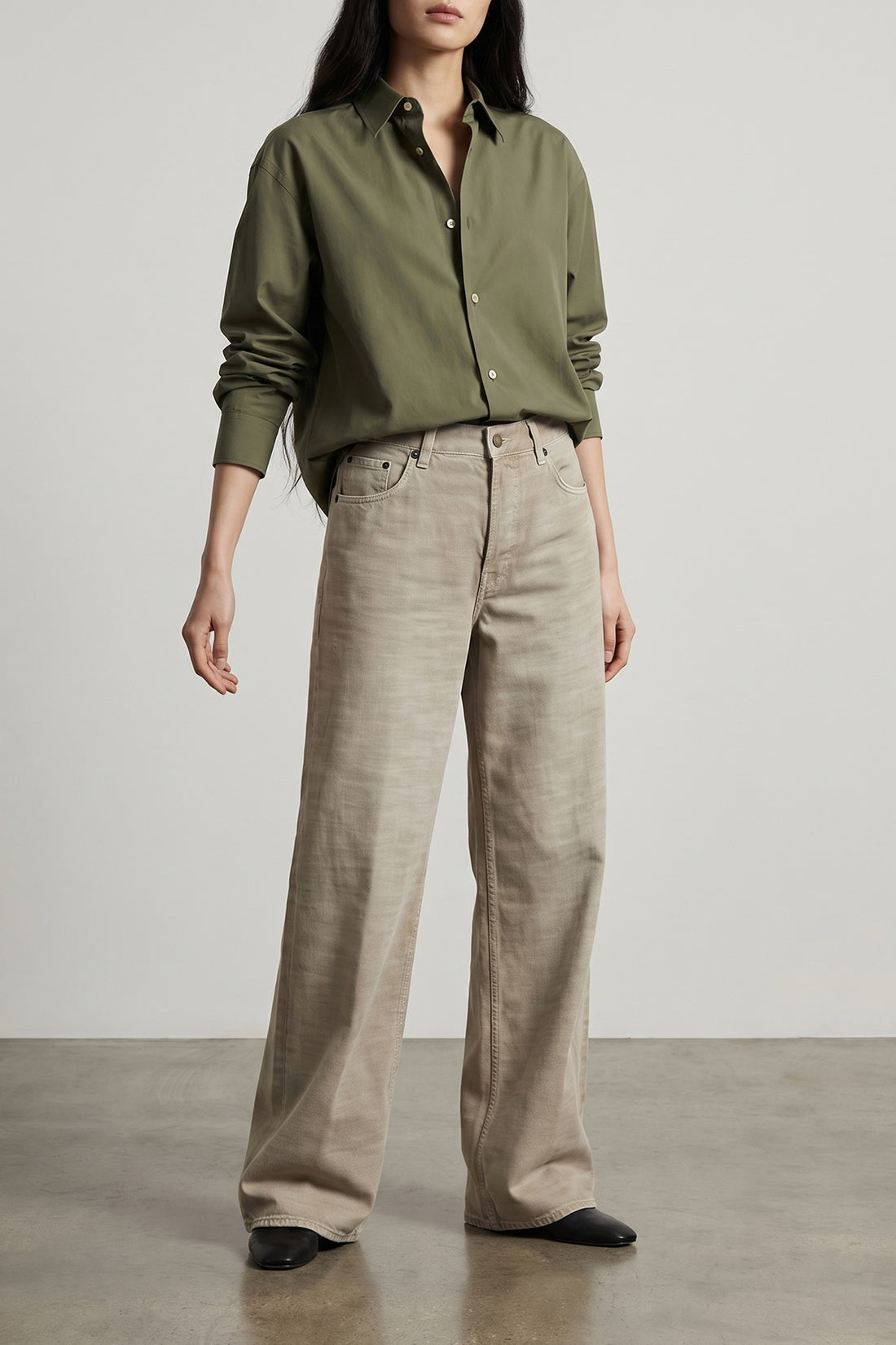 HAIKURE 23 bethany bull 44 cotton denim jeans dyed in a used-effect garment