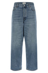 high-waisted betty nordic blue jeans in delavé cotton denim
