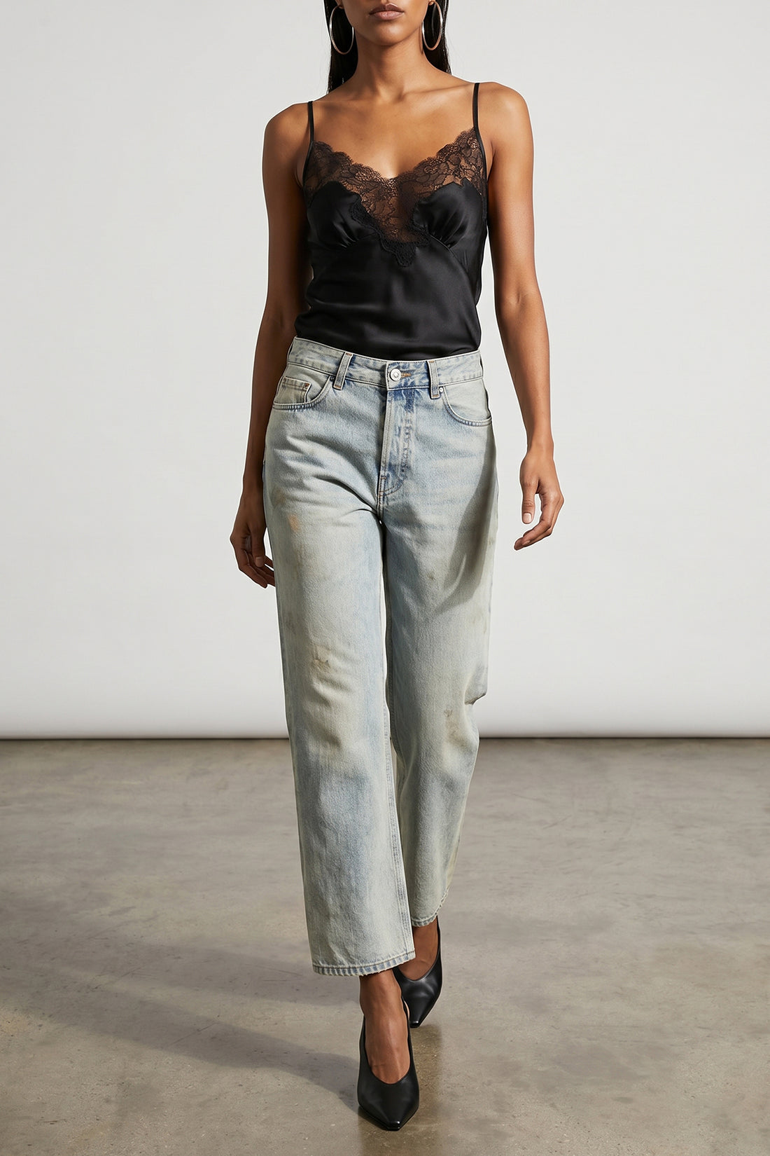 HAIKURE 24 betty used-effect stone washed cotton denim jeans