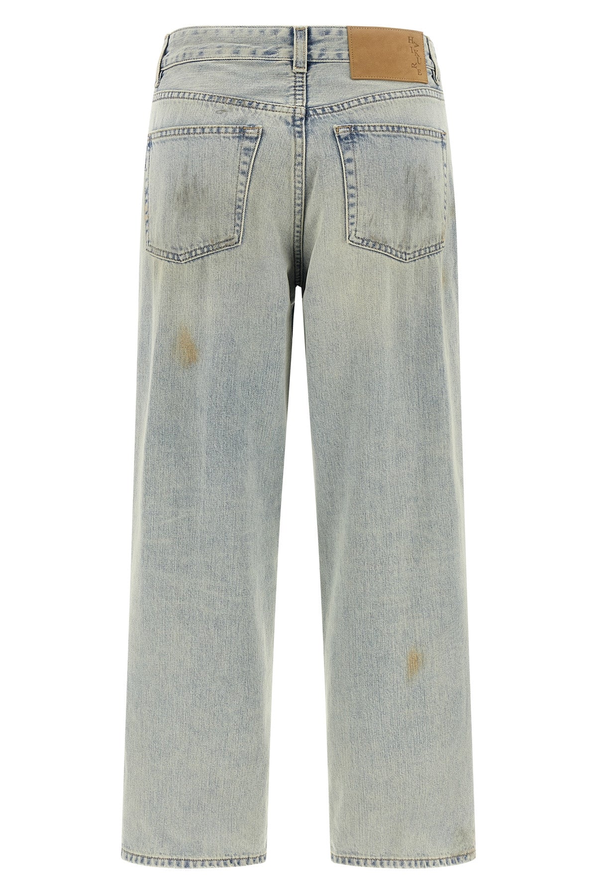 betty used-effect stone washed cotton denim jeans