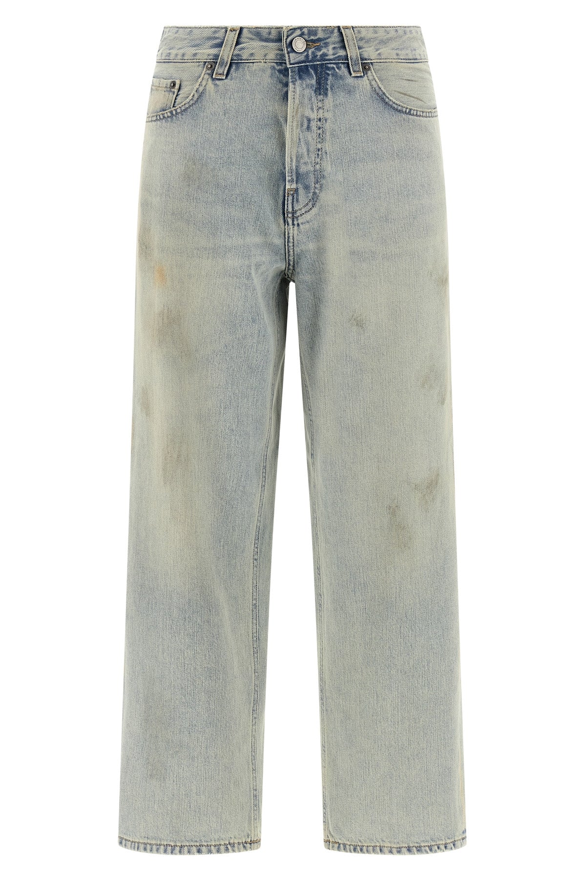 betty used-effect stone washed cotton denim jeans