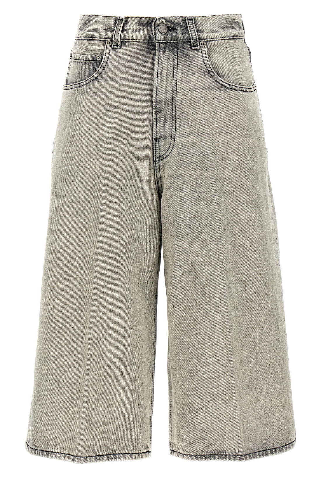 HAIKURE 24 cropped cotton denim belle pearl grey jeans