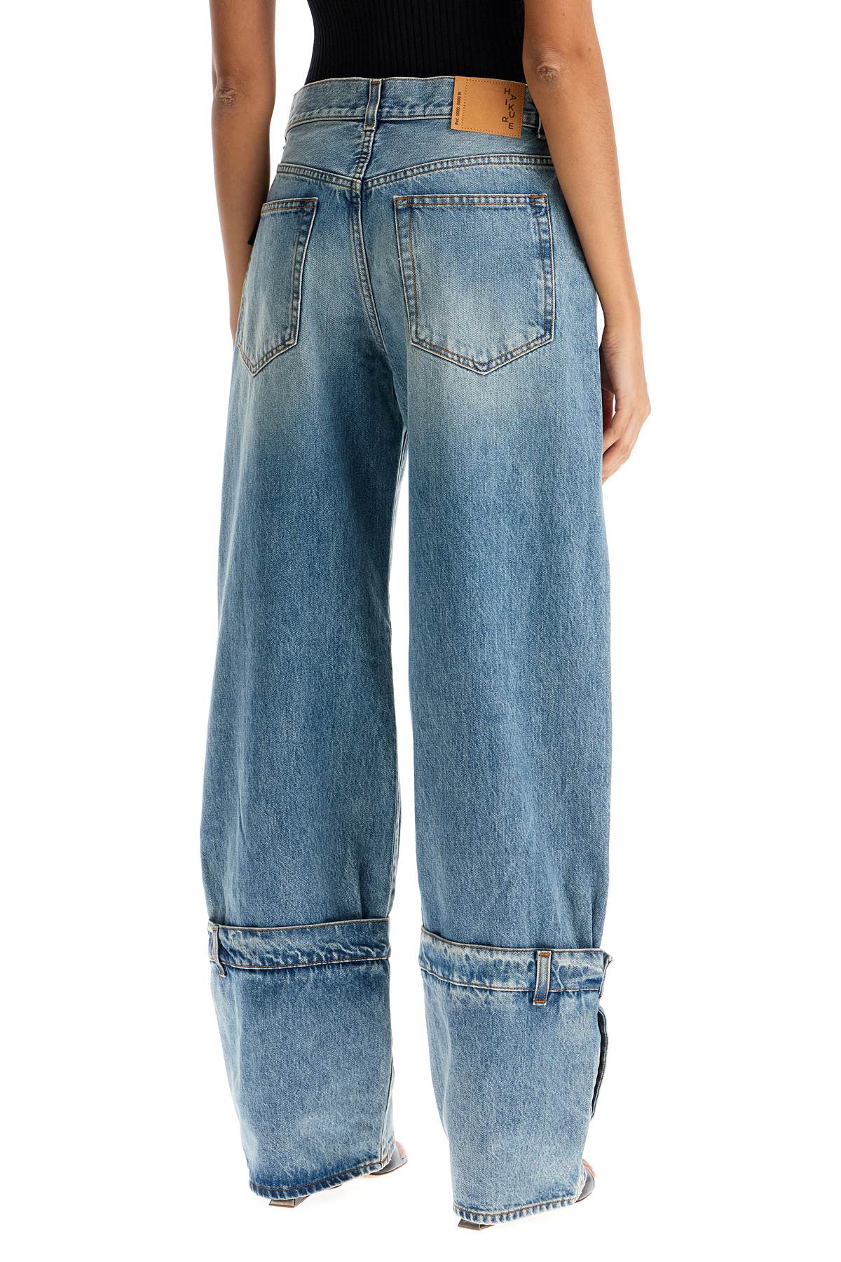 'wide-legged hurley jeans for