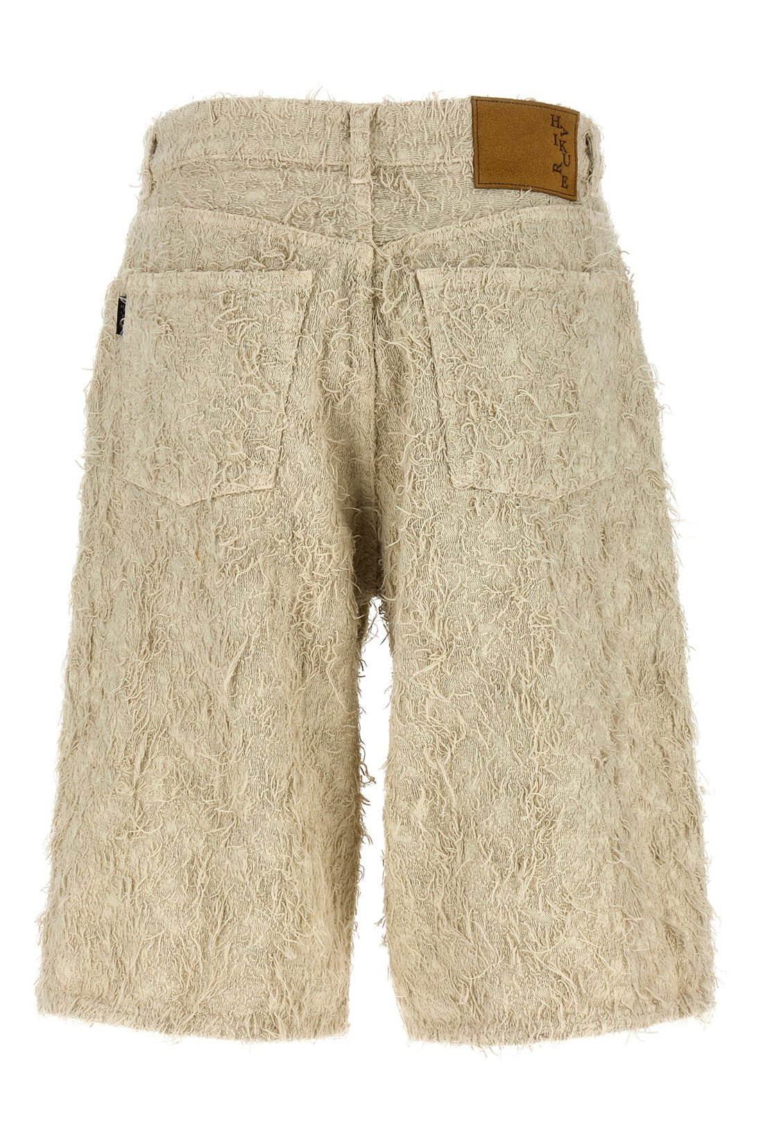 HAIKURE 25 becky fur denim cotton denim bermuda shorts