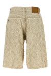 becky fur denim cotton denim bermuda shorts
