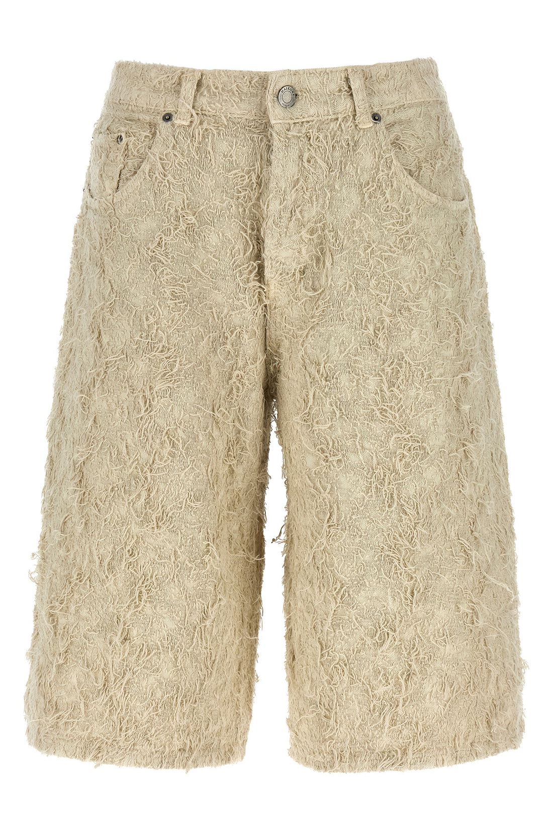 HAIKURE 25 becky fur denim cotton denim bermuda shorts
