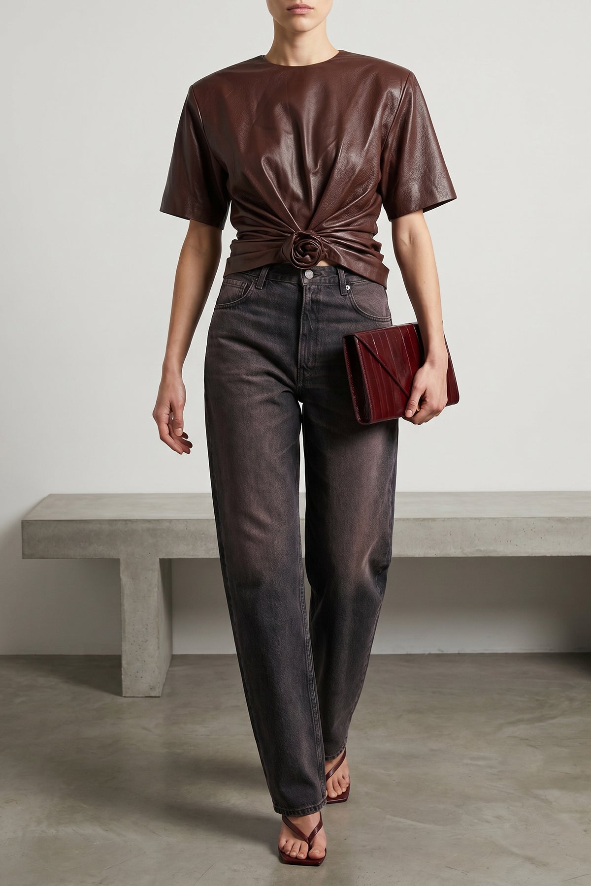 haikure bibi jeans redefine the volumes of everyday wardrobe through a curved