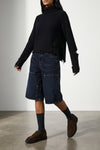 haikure legacy denim bermuda shorts redefine the volumes of the contemporary w