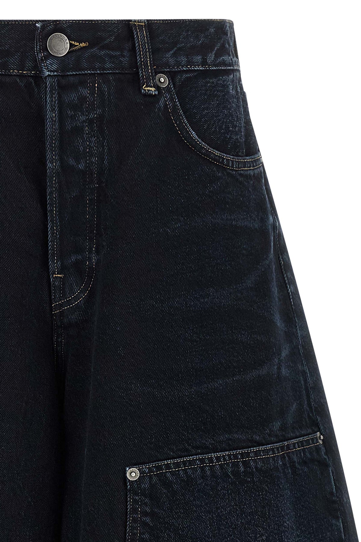 haikure legacy denim bermuda shorts redefine the volumes of the contemporary w
