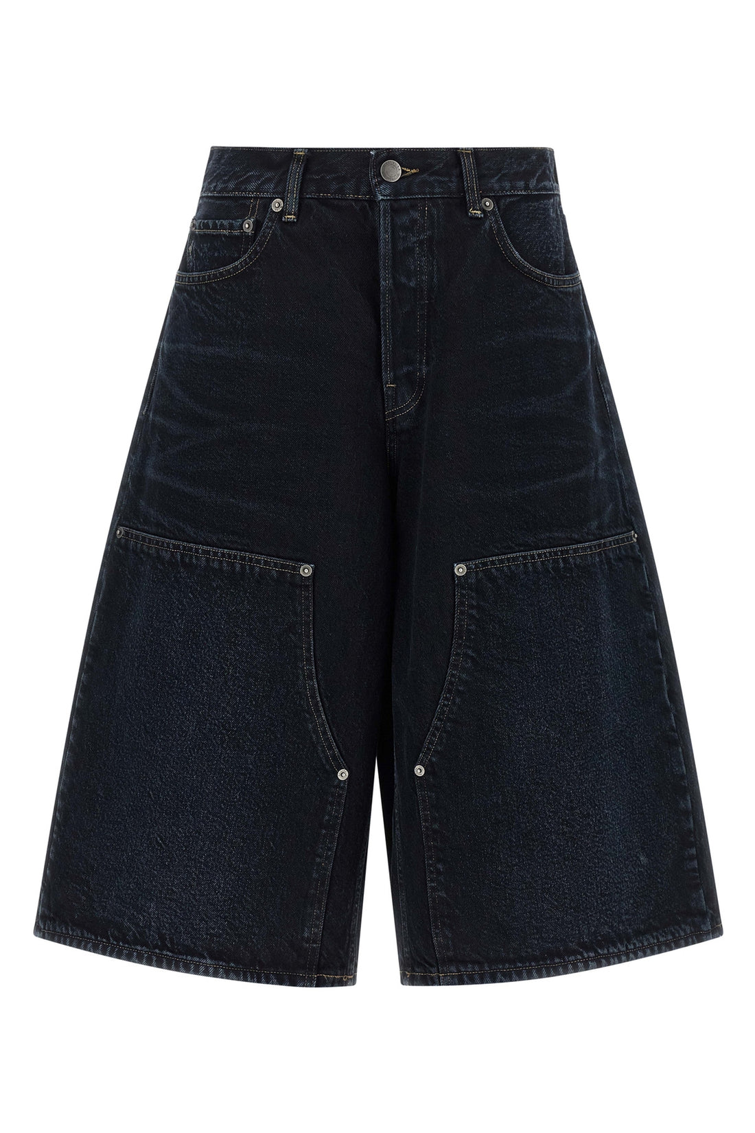 HAIKURE 24 haikure legacy denim bermuda shorts redefine the volumes of the contemporary w
