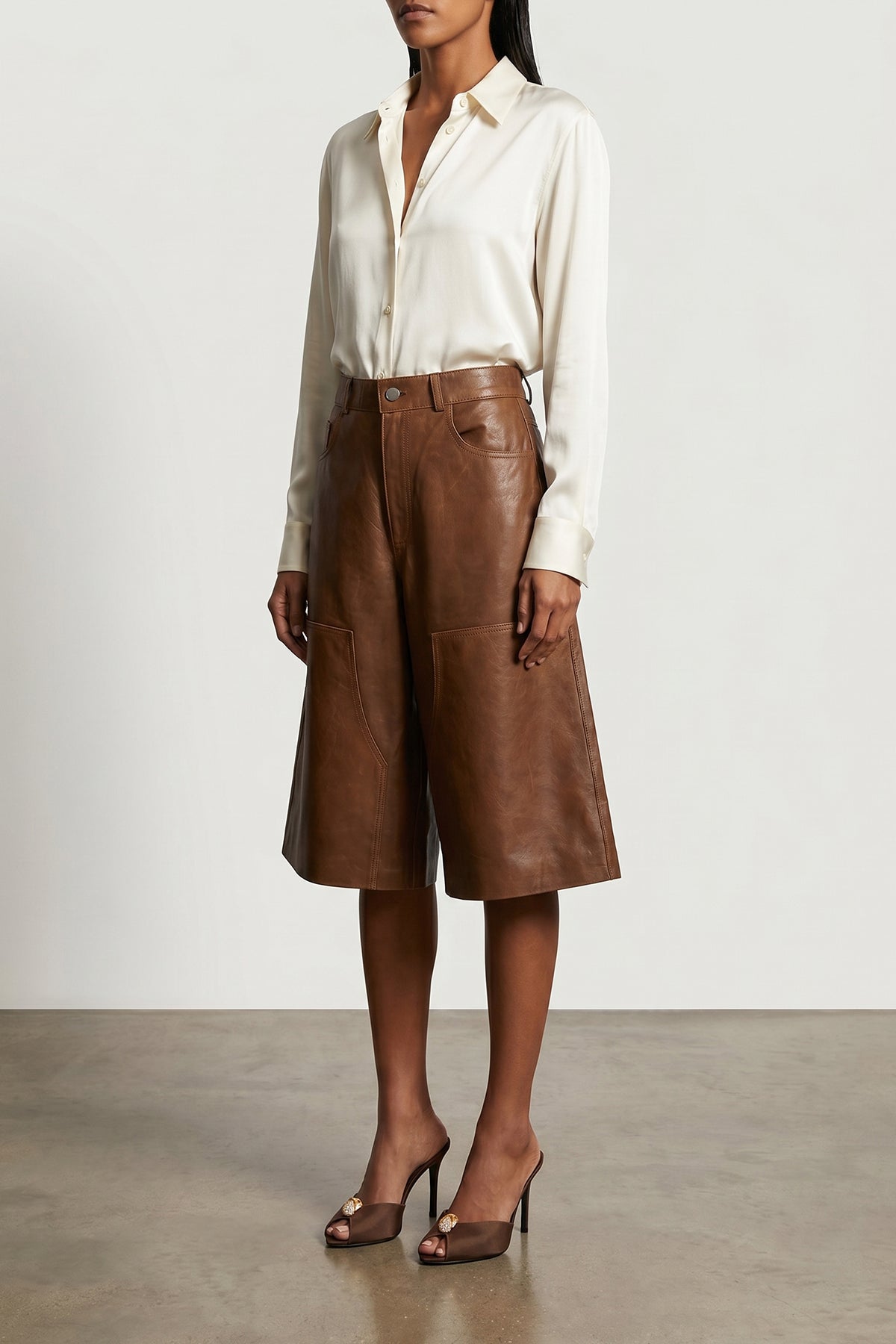 haikures leather legacy bermuda shorts redefine casual tailoring through a lo