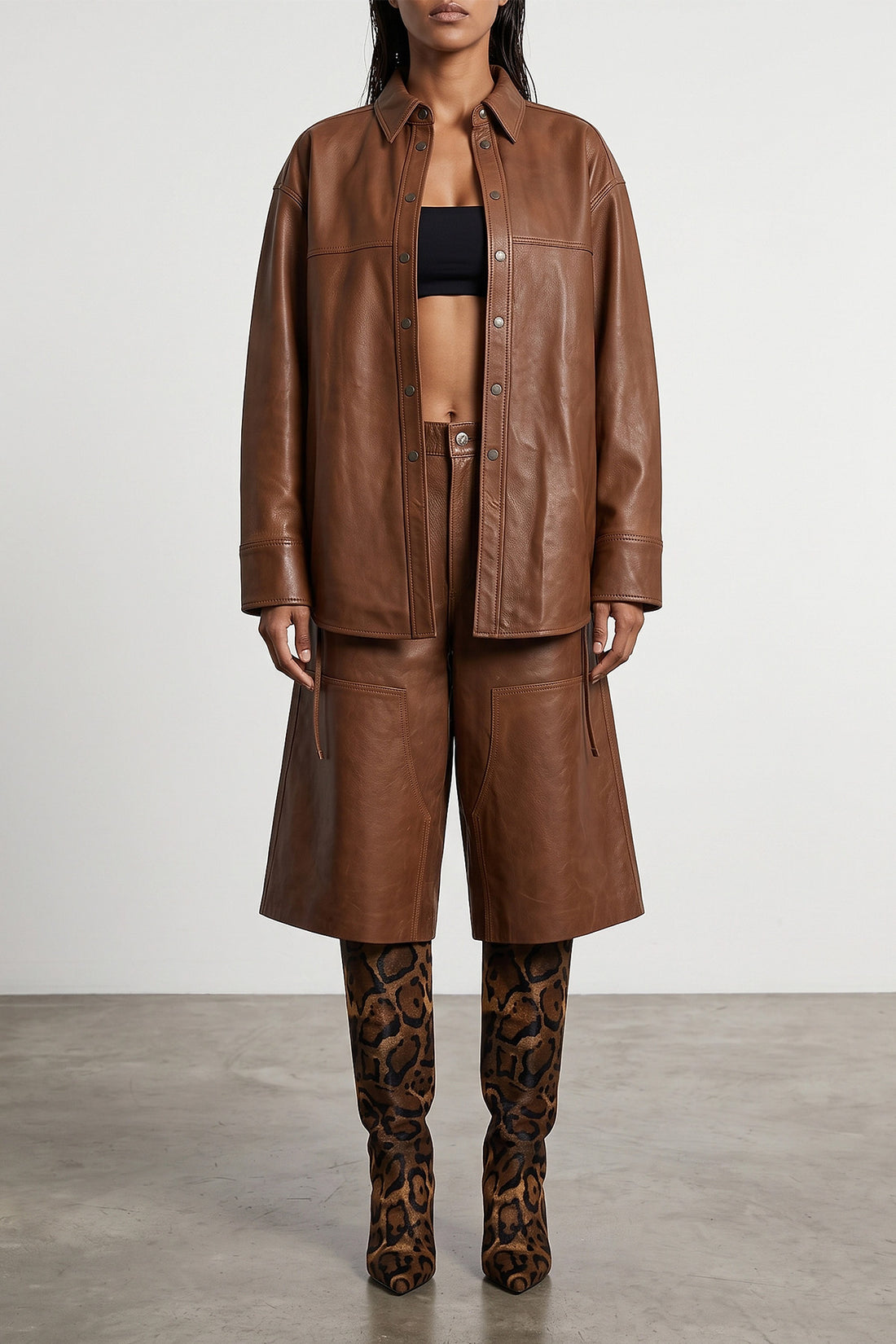 HAIKURE 24 haikures leather legacy bermuda shorts redefine casual tailoring through a lo