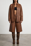 haikures leather legacy bermuda shorts redefine casual tailoring through a lo