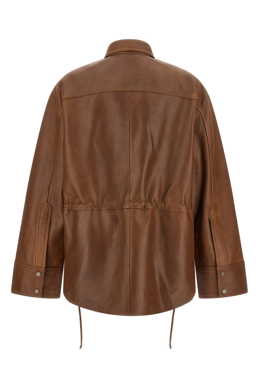 HAIKURE S the victoria l silky leather overshirt by haikure redefines the volumes of the c