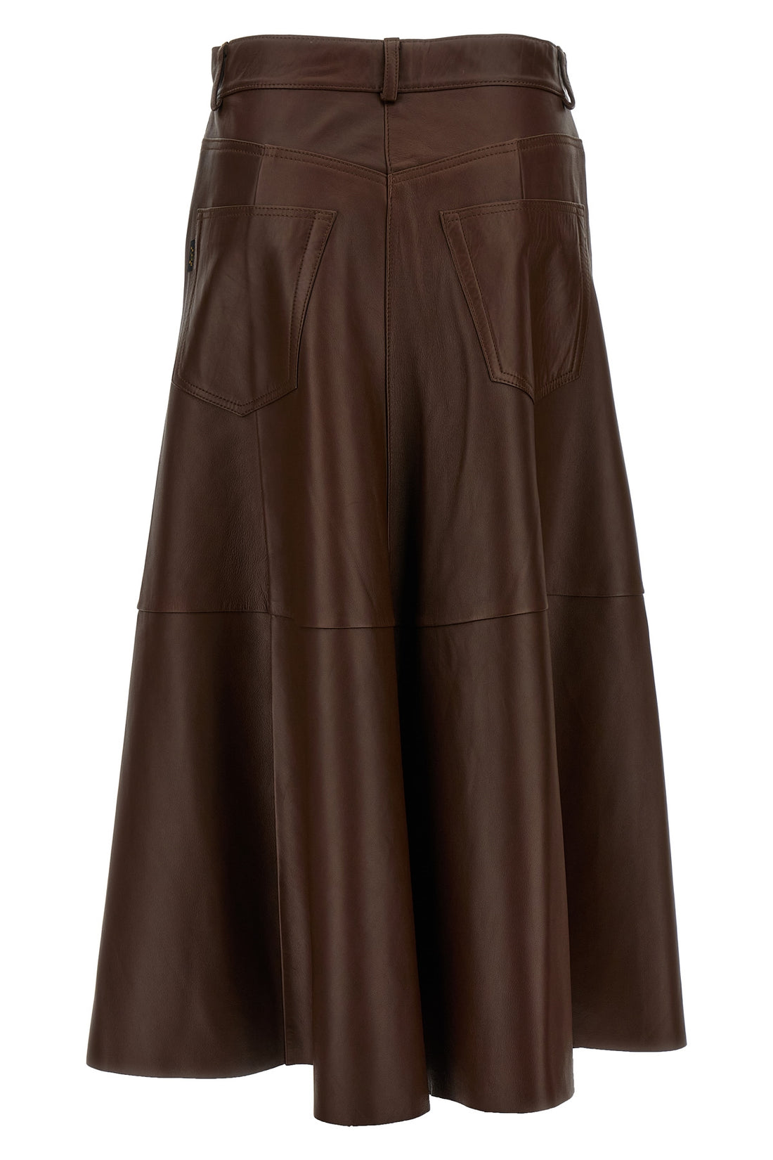 HAIKURE 26 mid serenity leather nappa midi skirt