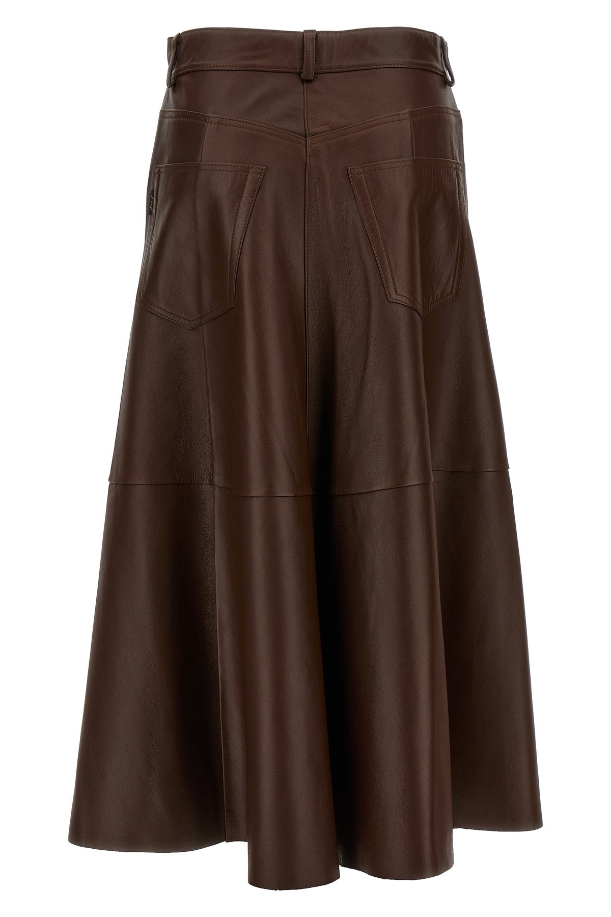 mid serenity leather nappa midi skirt