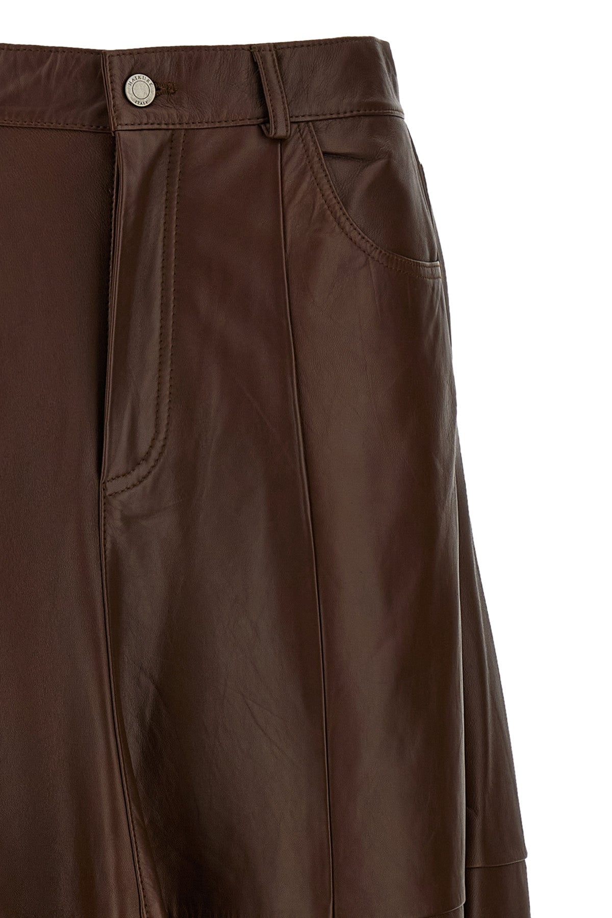 mid serenity leather nappa midi skirt