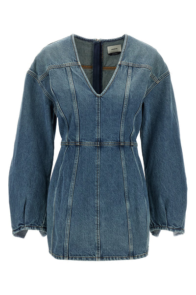 cotton denim mini dress