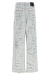 gana long skirt in destroyed cotton denim